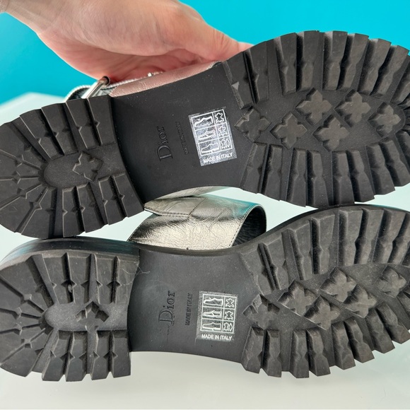 Dior silver leather sandals shoes size 37 - Picture 6 of 6